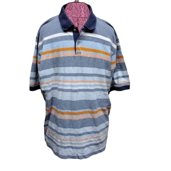 Eddie Bauer Men's Striped Polo Shirt Size XL - Picture 1 of 3